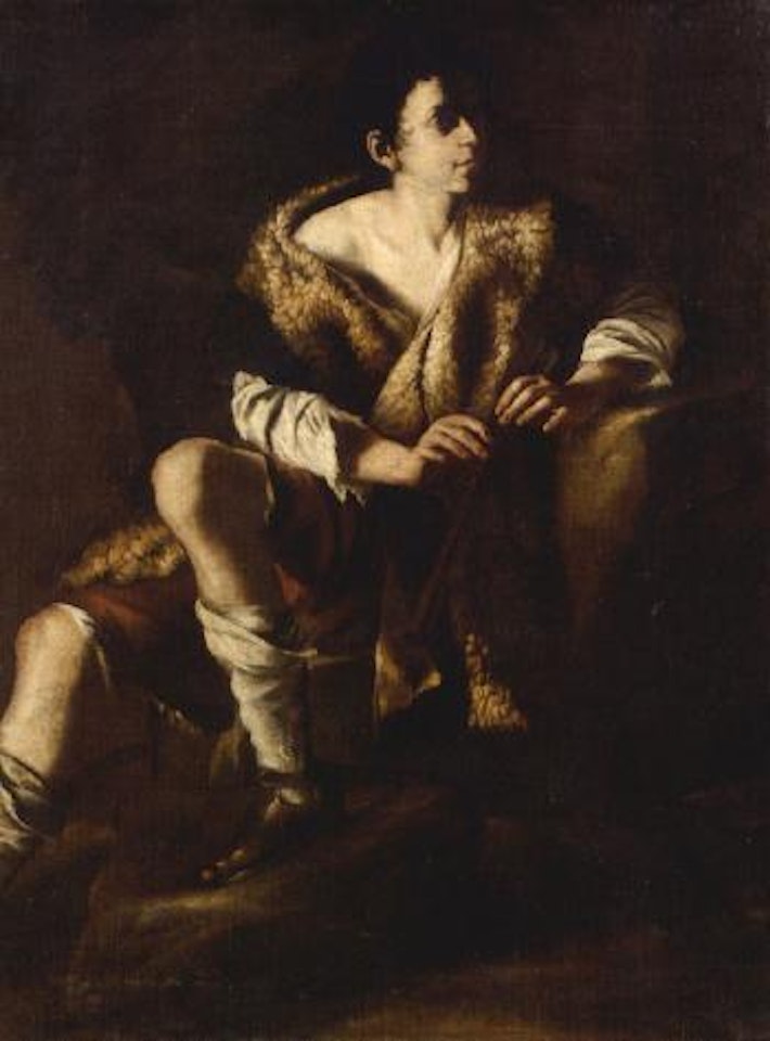 Shepherd with flute by Neapolitan School