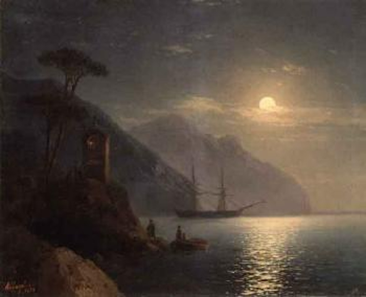 Moonlit coast by Ivan Konstantinovich Aivazovsky