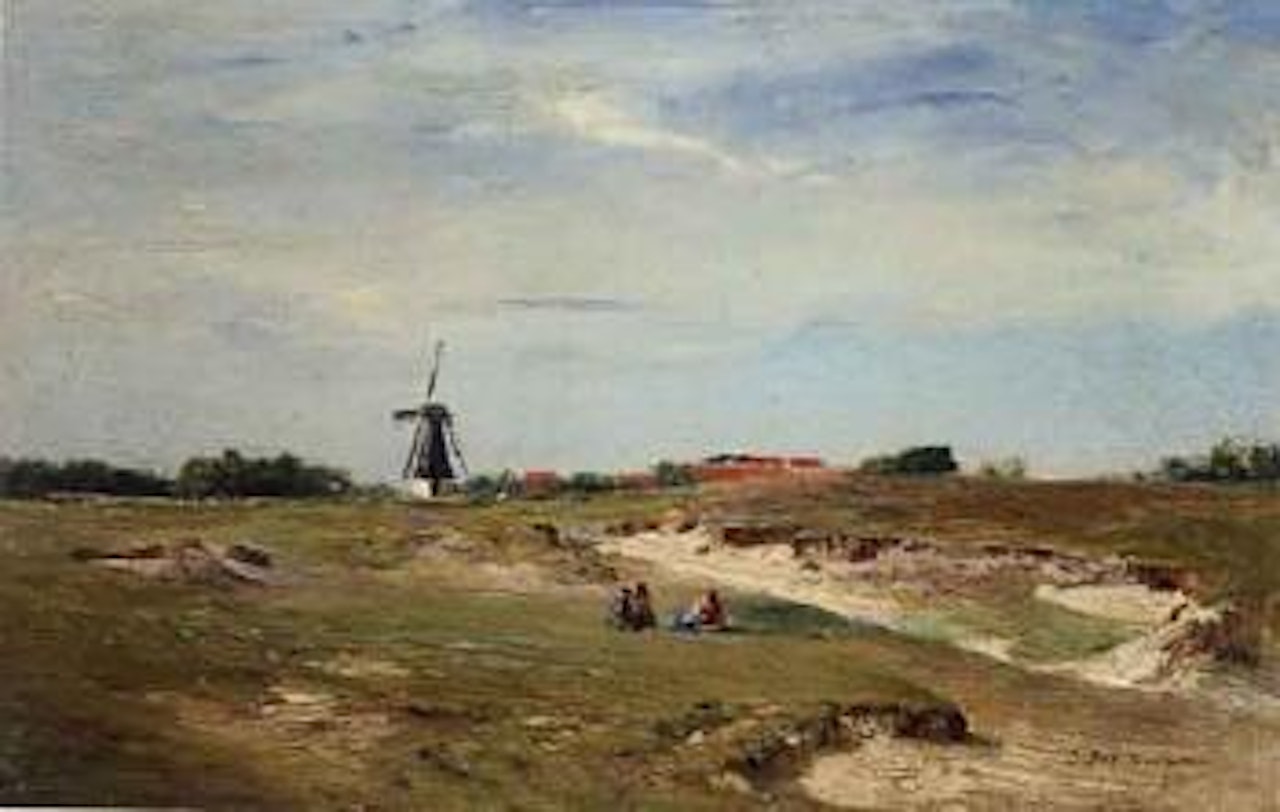 Landscape with windmill by Ivan Pavlovitch Pochitonov