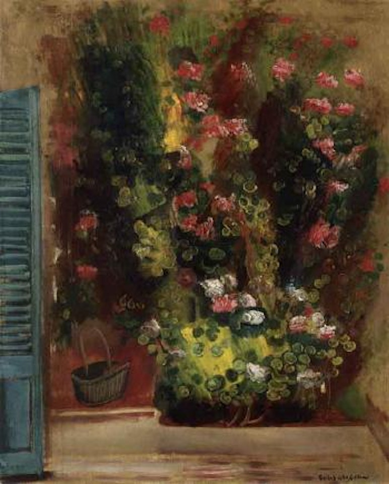 Flowers on the window ledge by Boris Grigoriev