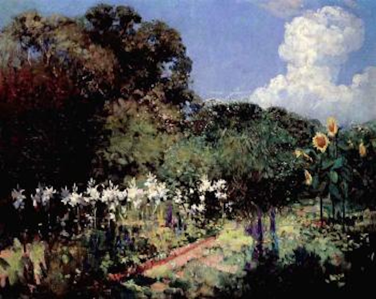 Toorak garden by Arthur Ernest Streeton