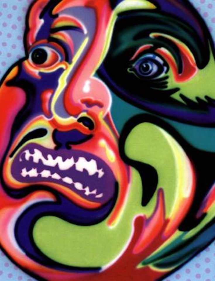 Second psychedelic head by Howard Arkley