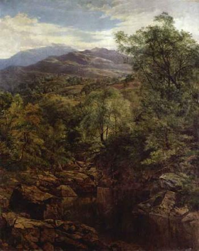 Quiet pool near Glen Falloch by Benjamin Williams Leader
