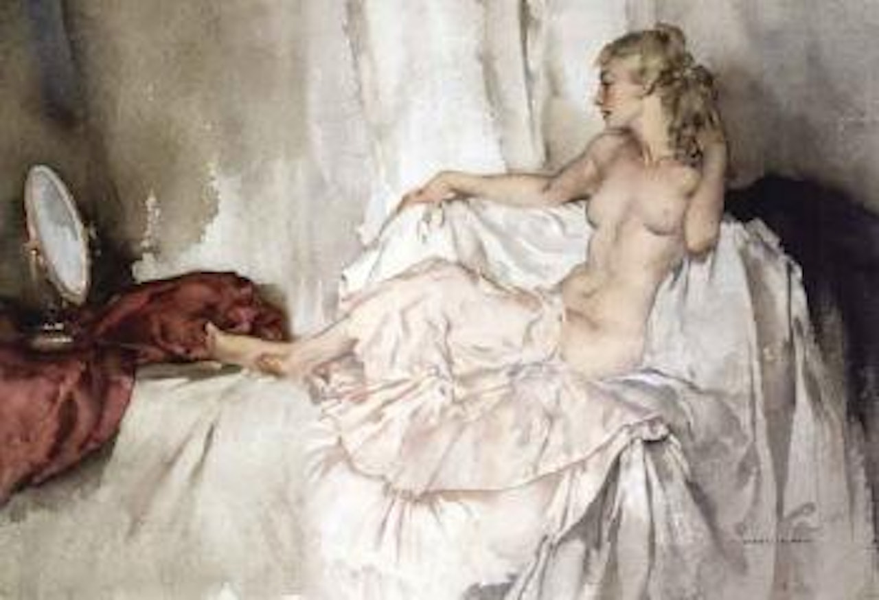 Ray and the little round mirror by William Russell Flint