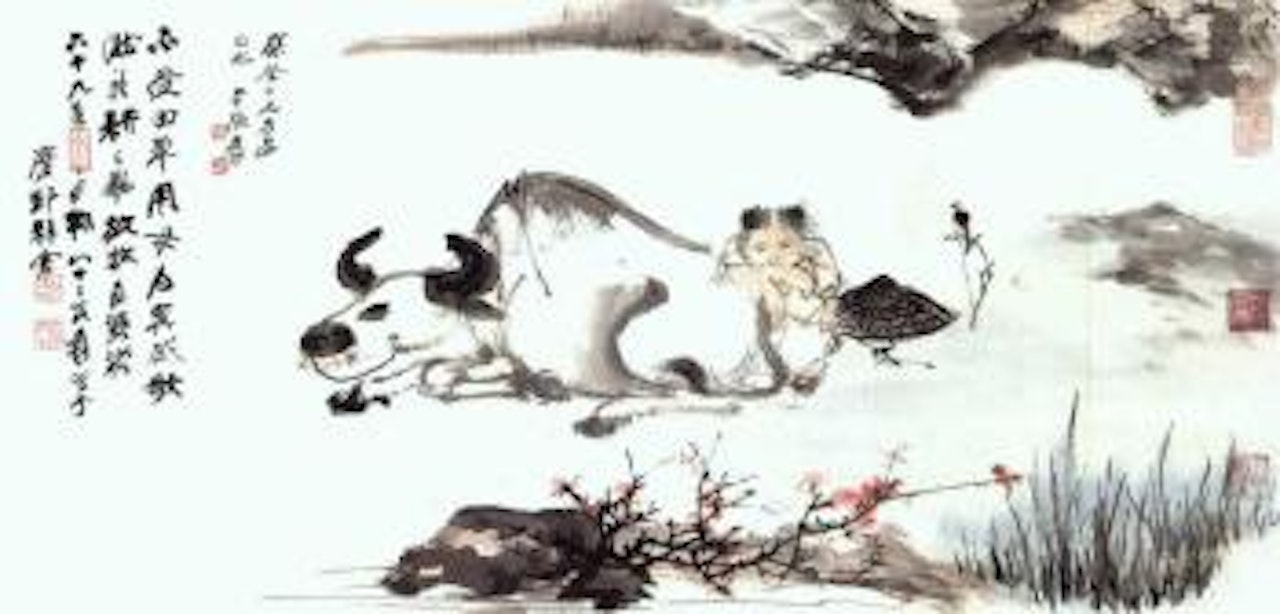 Herding by Zhang Daqian