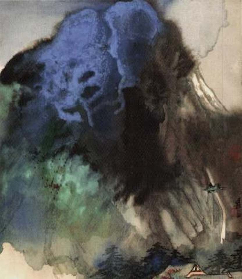 Landscape in splashed ink by Zhang Daqian