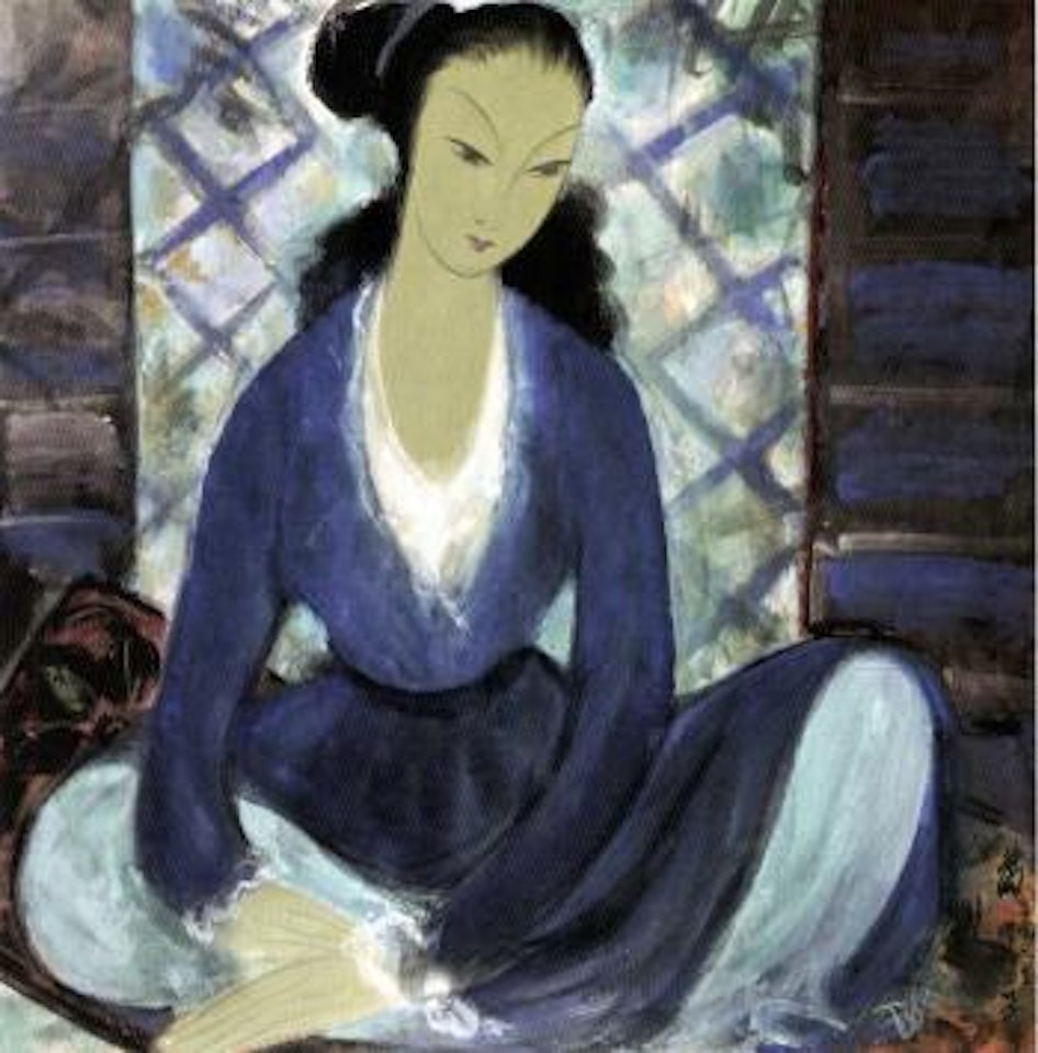 Portrait of a lady by Lin Fengmian