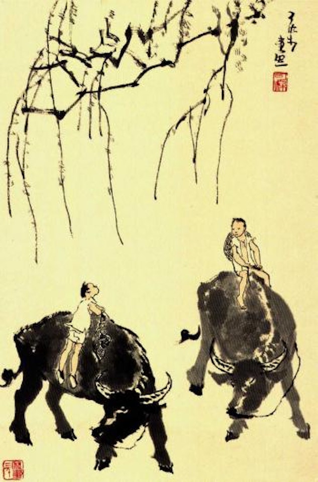 Herding by Li Keran