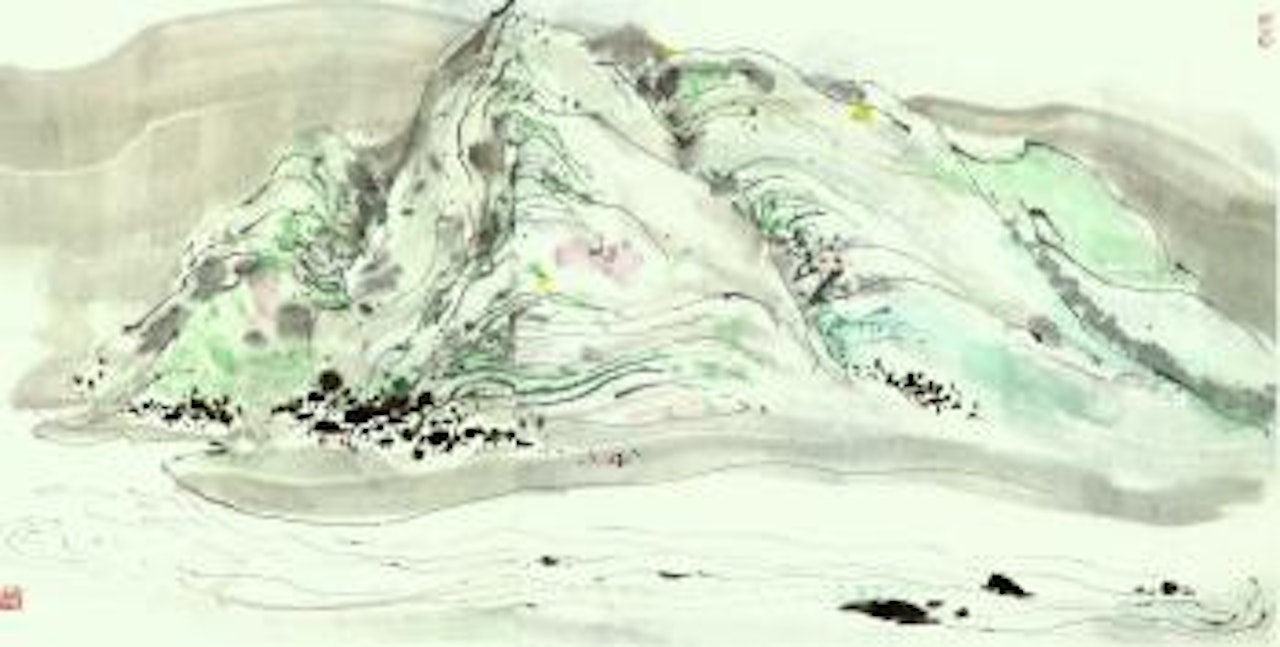 Spring mountain after snow by Wu Guanzhong