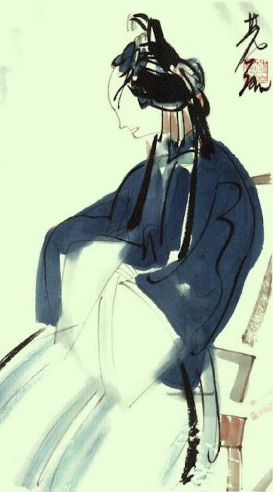 Opera figure by Lin Fengmian