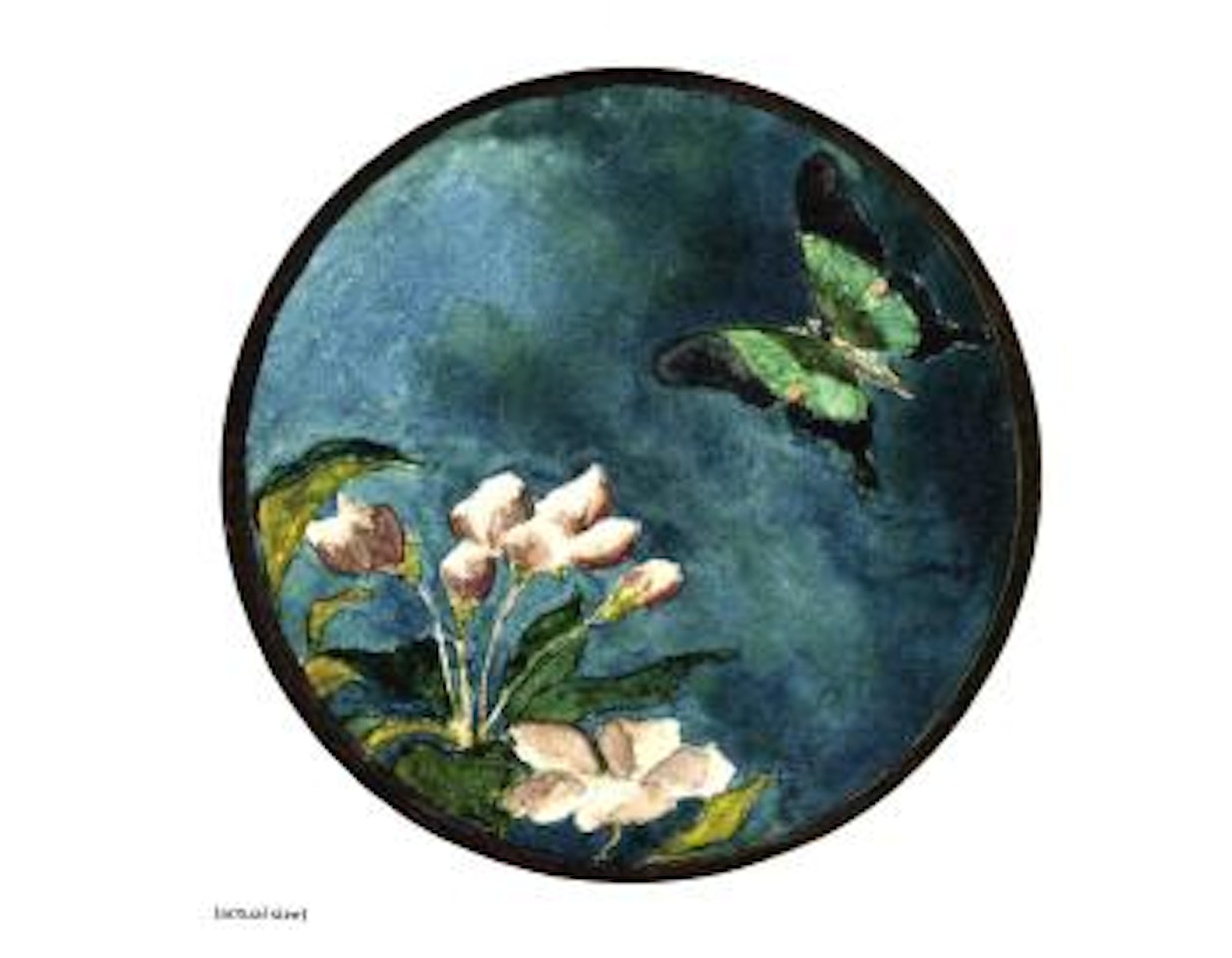 Apple blossoms and butterfly by John La Farge