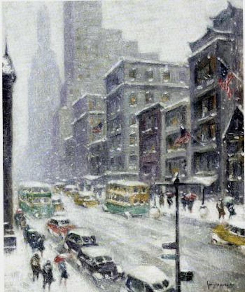 Fifth Avenue on Christmas Eve by Guy Carleton Wiggins