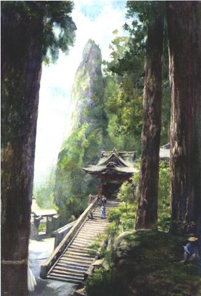 Entrance to the temple at Haruna by John La Farge