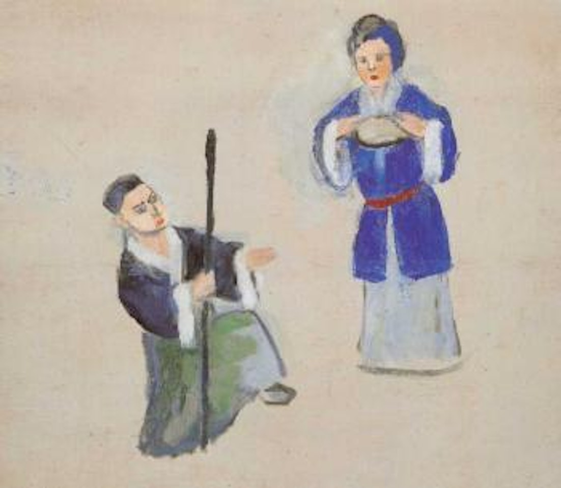Chinese Opera scene by Guan Liang