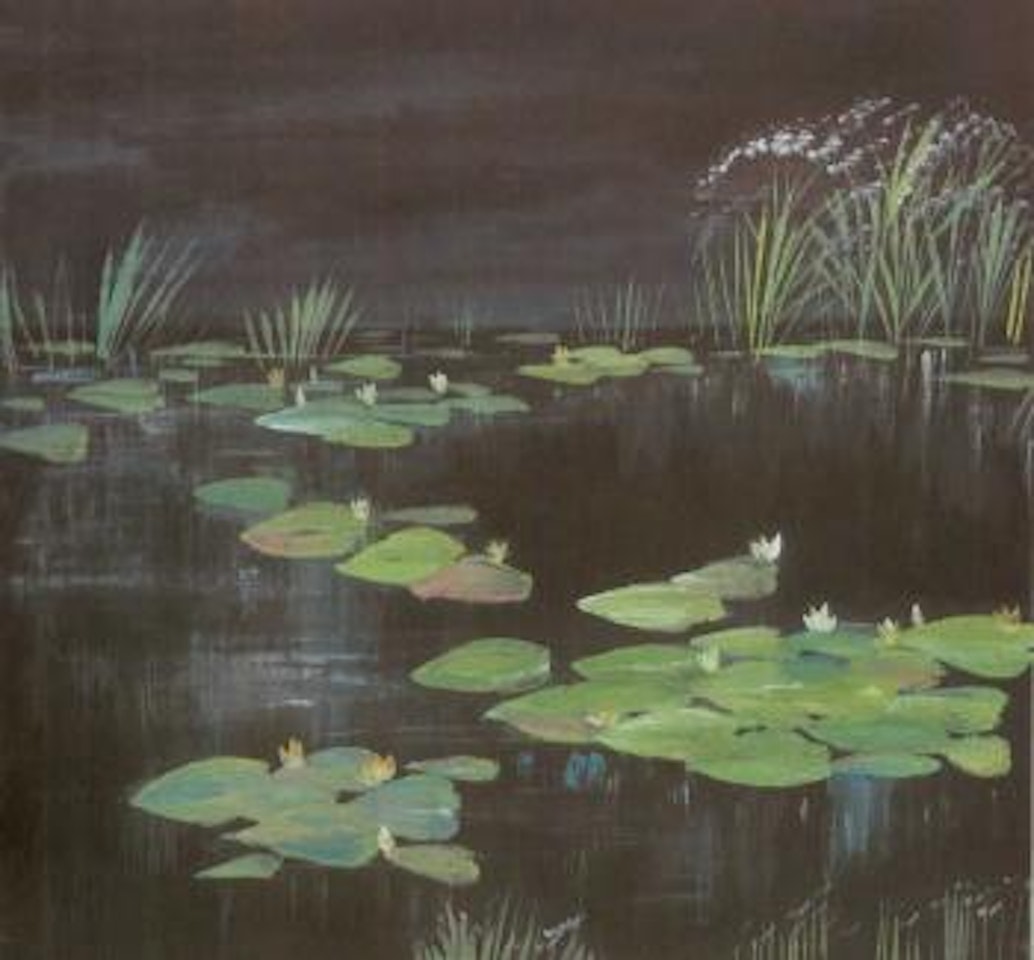 Evening breeze by the lotus pond by Lin Fengmian