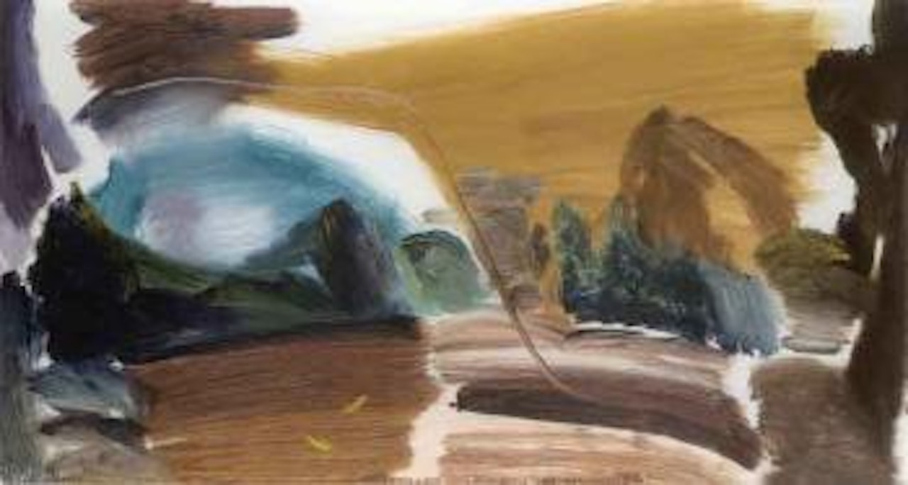 Green and gold, bracken field by Ivon Hitchens