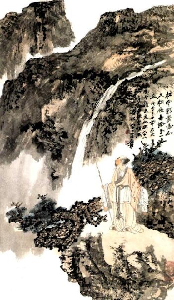 Admiring spring by Zhang Daqian