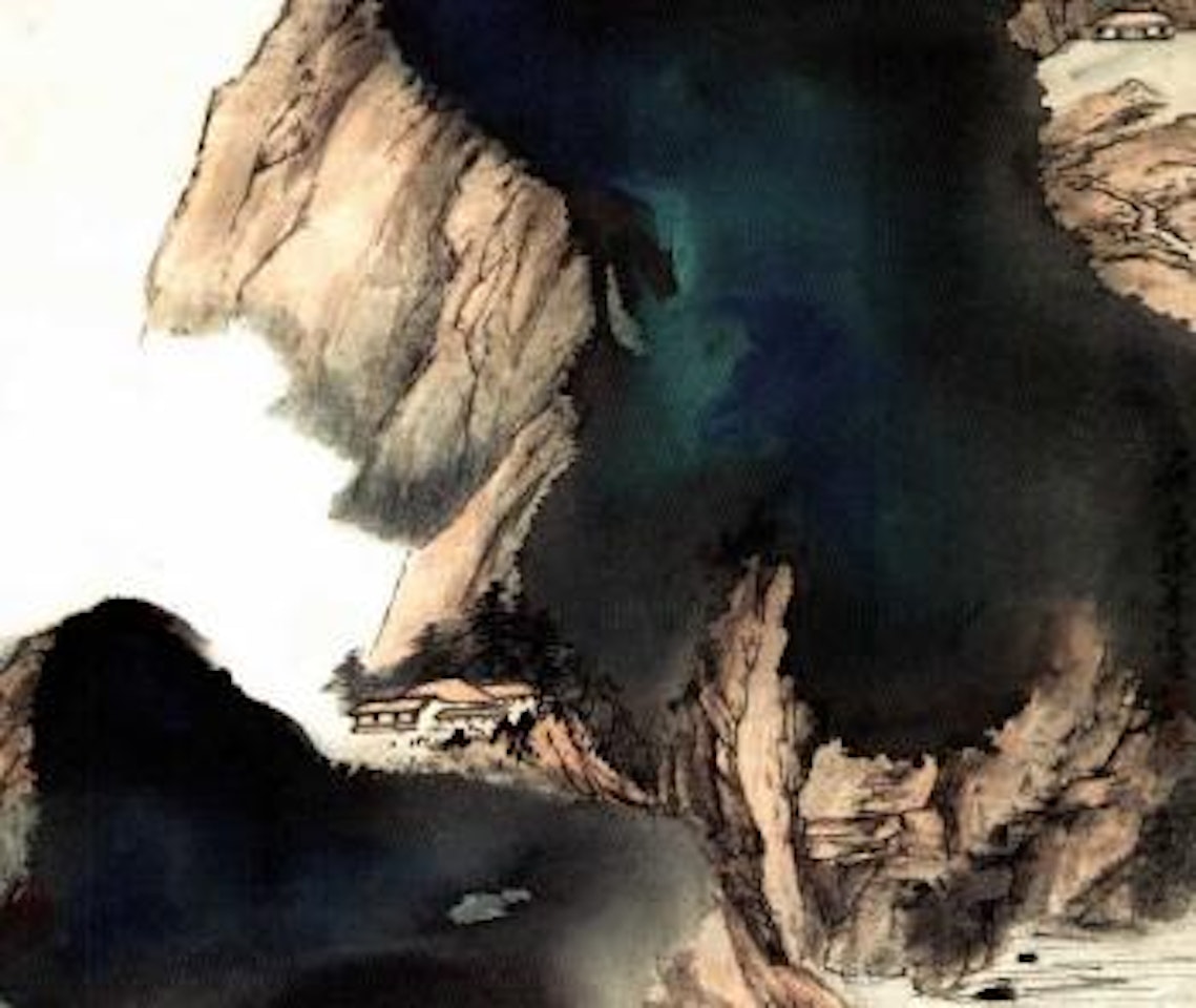 Mountain gorge and clouds by Zhang Daqian
