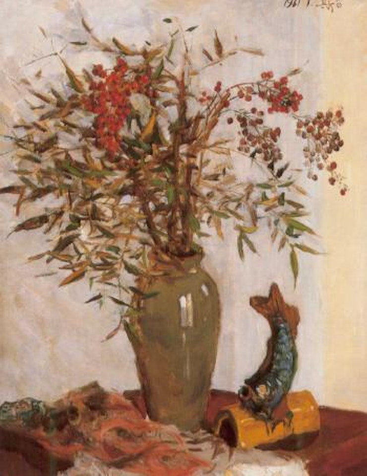 Still life of flowers by Lu Sibai