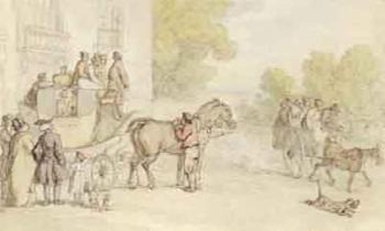 The Croydon coach by Thomas Rowlandson