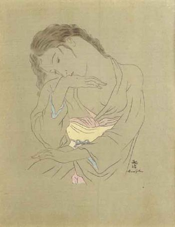Jeune femme alanguie by Leonard Tsuguharu Foujita