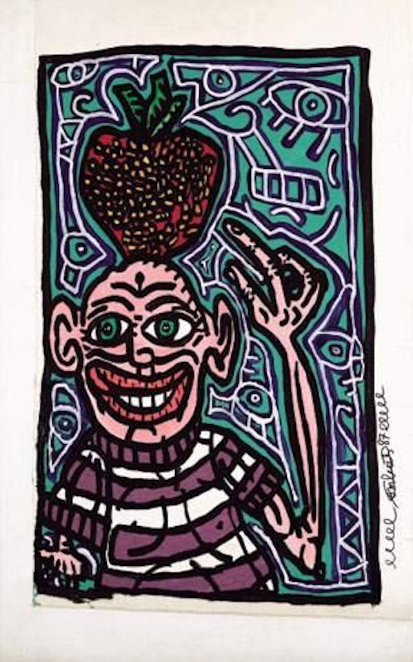 Personnage a la fraise by Robert Combas