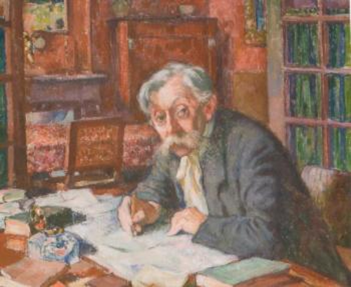 Emile Verhaeren ecrivant by Theo van Rysselberghe