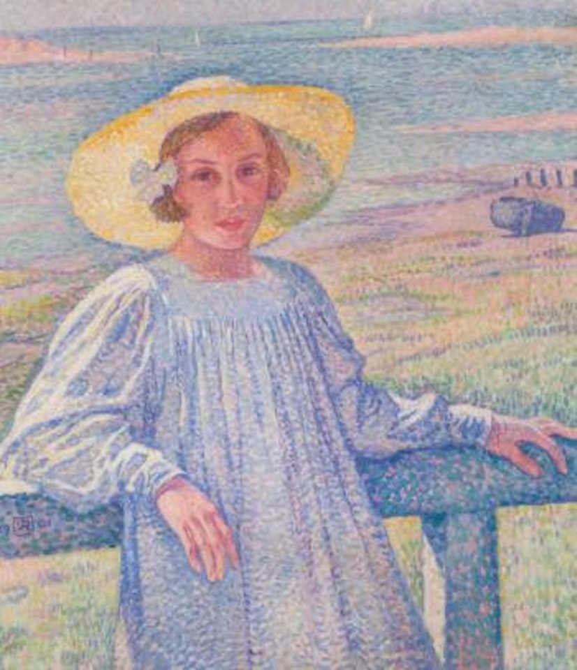 Jeune fille au chapeau de paille by Theo van Rysselberghe