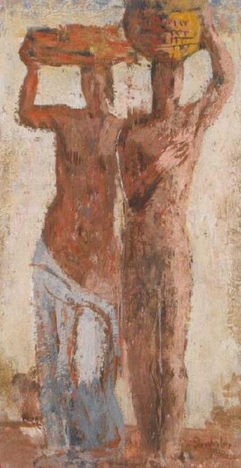 Couple aux paniers by Jean Souverbie