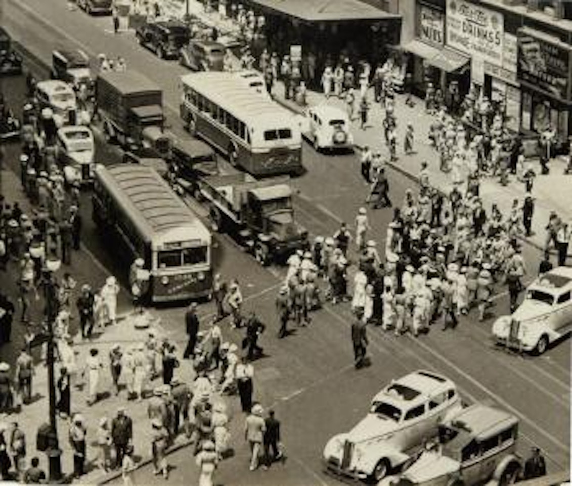 Herald Square, Manhattan, July 16,1936 by Berenice Abbott