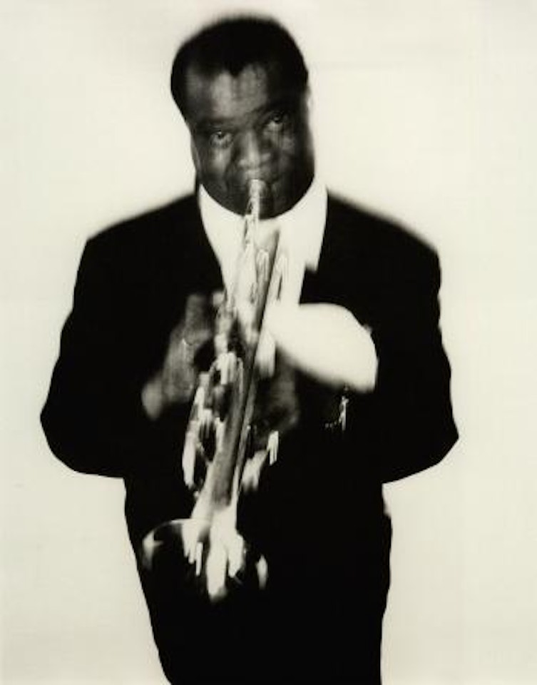 Louis Armstrong, musician, Newport Jazz Festival, Newport, Rhode Island by Richard Avedon