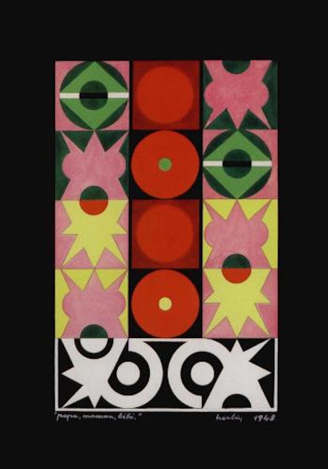 Papa, maman et bebe by Auguste Herbin