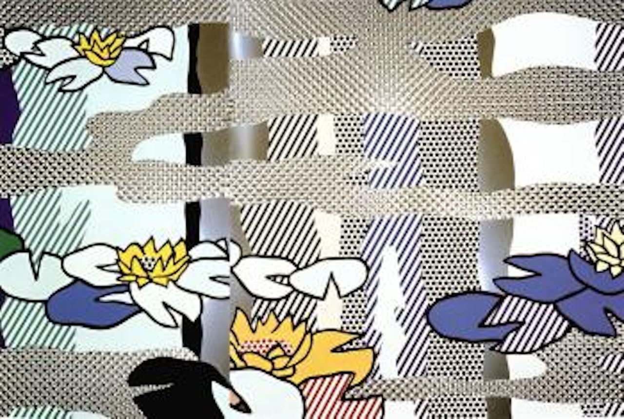Water lily pond with reflections by Roy Lichtenstein