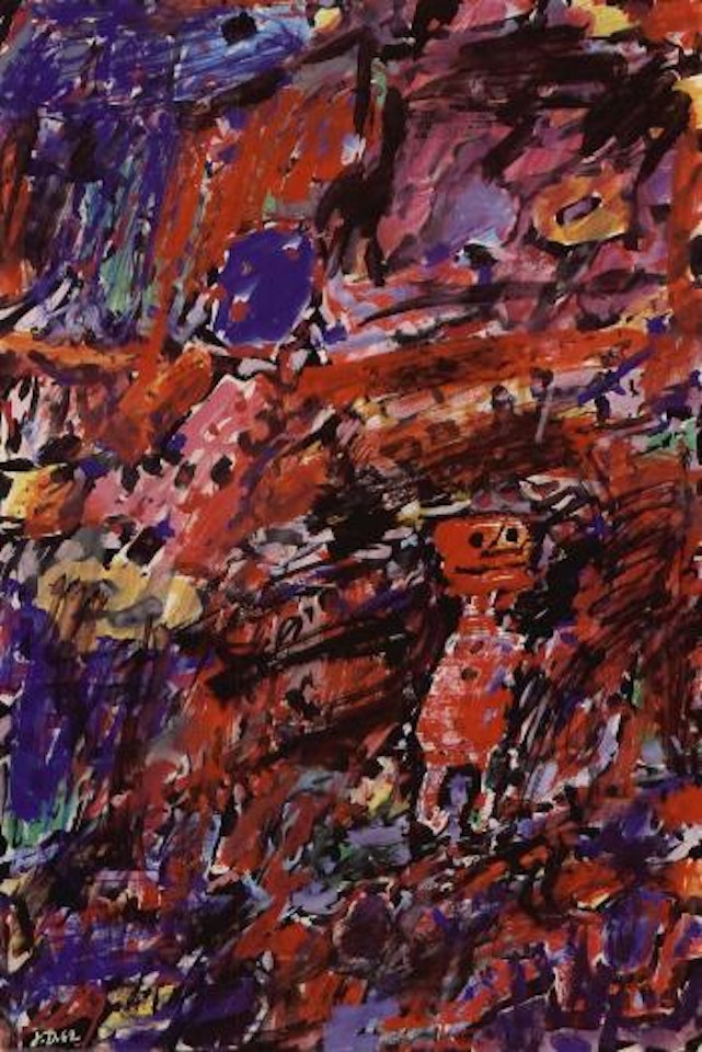 Paysage urbain avec personnage by Jean Dubuffet