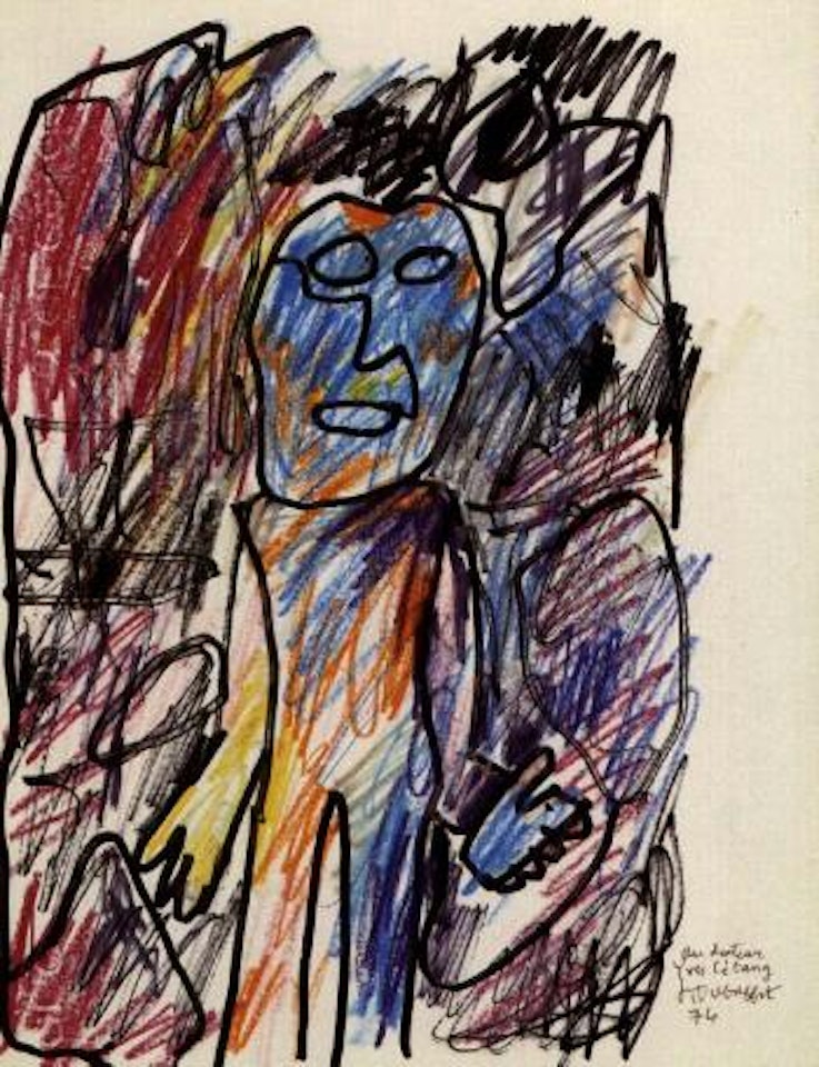 Personnage au teint bleu by Jean Dubuffet