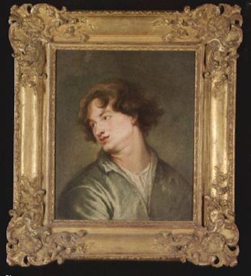 Portrait of the artist, head and shoulders, wearing green by Anthony van Dyck