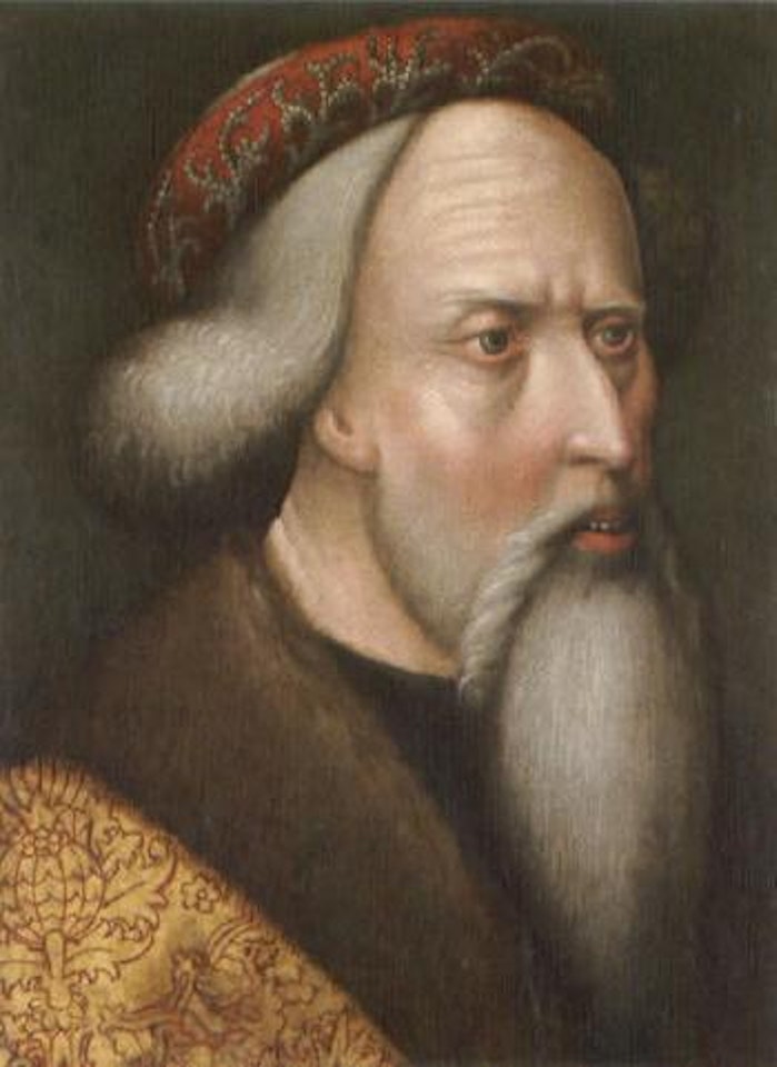 Portrait of a man, bust length, said to be the Holy Roman Emperor Sigismund by German School