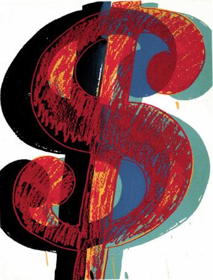 Dollar sign by Andy Warhol