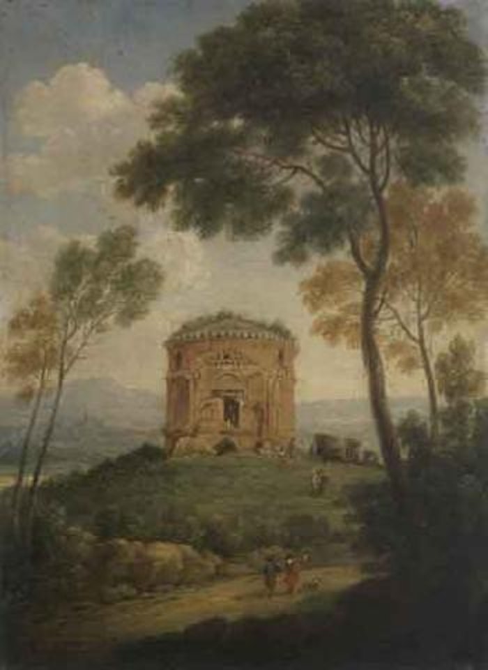 View of the Tor de' Schiavi. View of the Tomb of Cecilia Metella by Giacomo van Lint