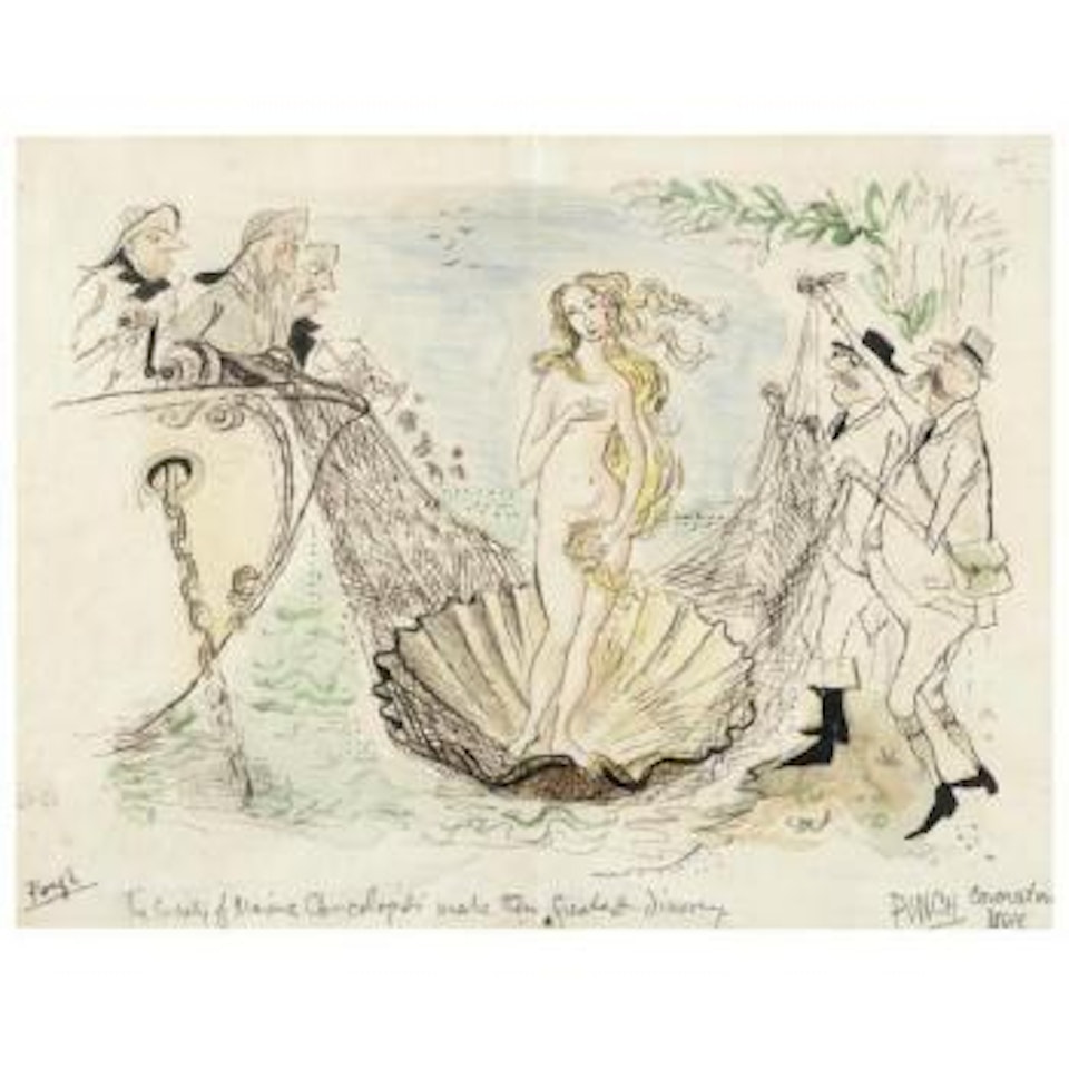 The Society of Marine Concologists making their greatest discovery by Ronald Searle