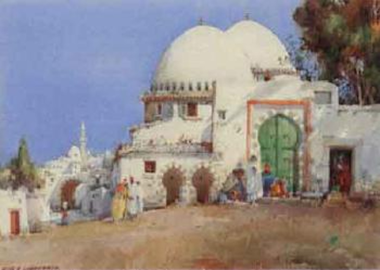 Outside the Mosque. By the Shrine by Noel Harry Leaver