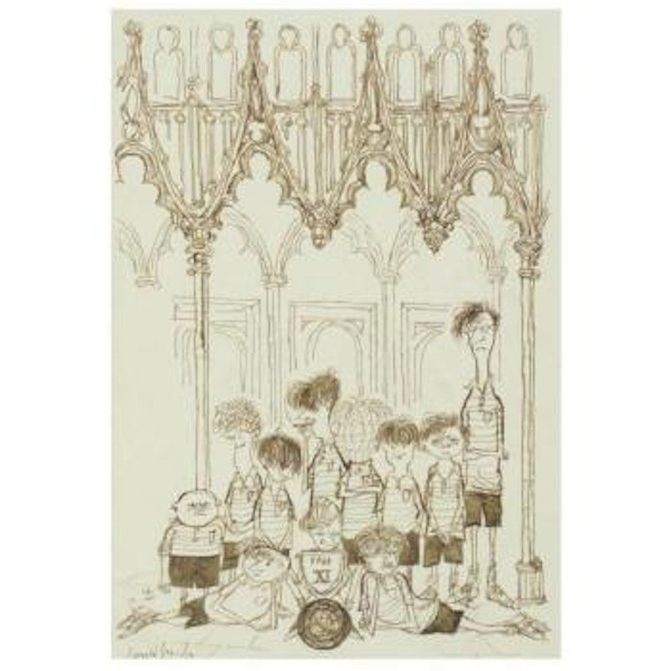 The football team by Ronald Searle