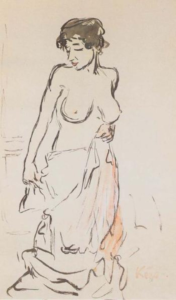 Jeune femme se deshabillant by Kees van Dongen