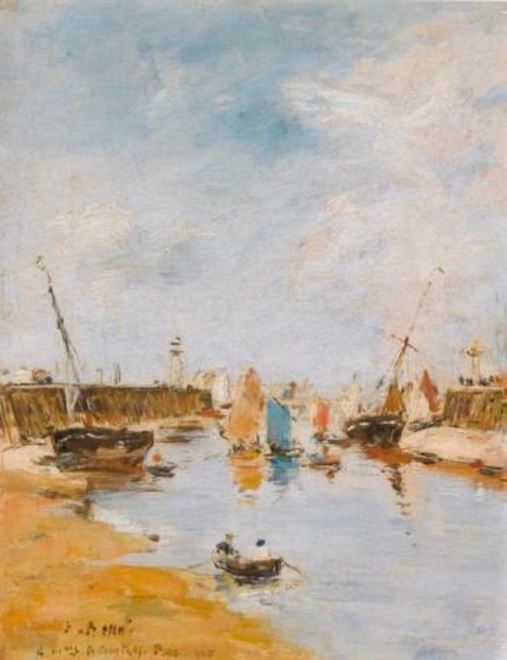 Trouville, jetees a maree basse by Eugène Boudin