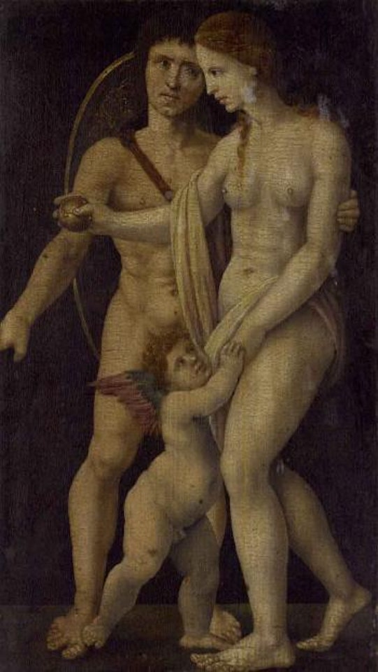 Paris, Venus and Cupid by Marten Jacobsz van Veen Heemskerk