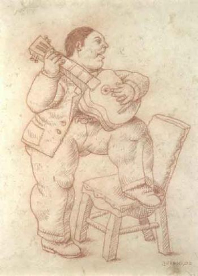 Joueur de mandoline by Fernando Botero