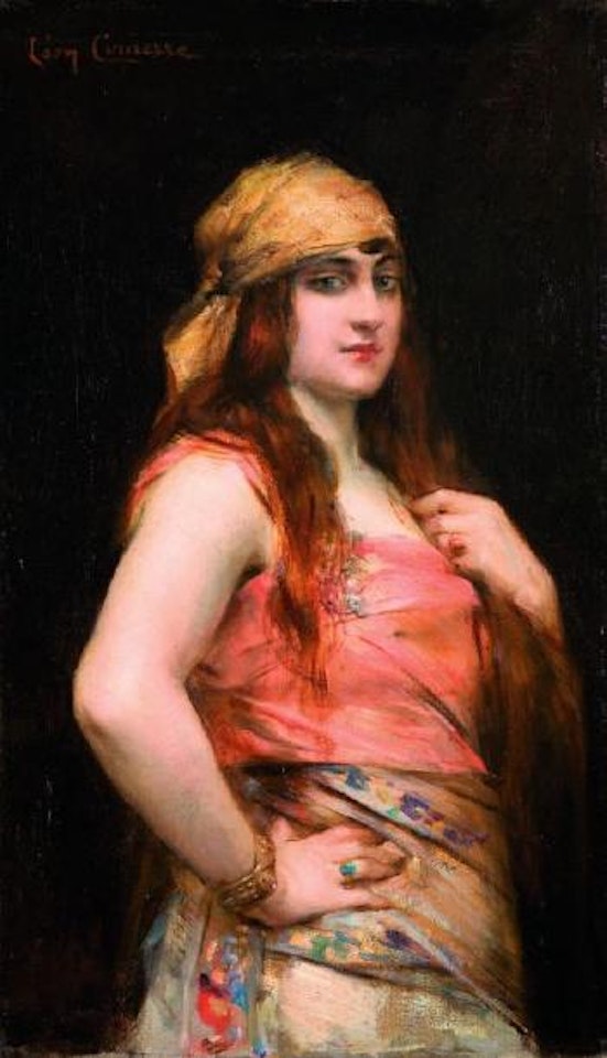Jeune femme au foulard by Leon Comerre