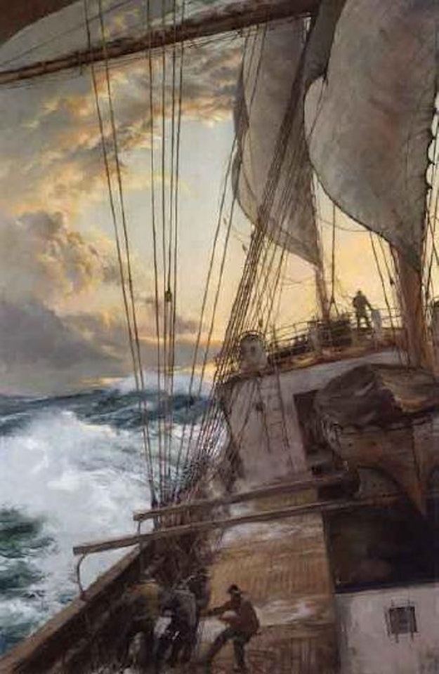 Heave ho by Montague Dawson