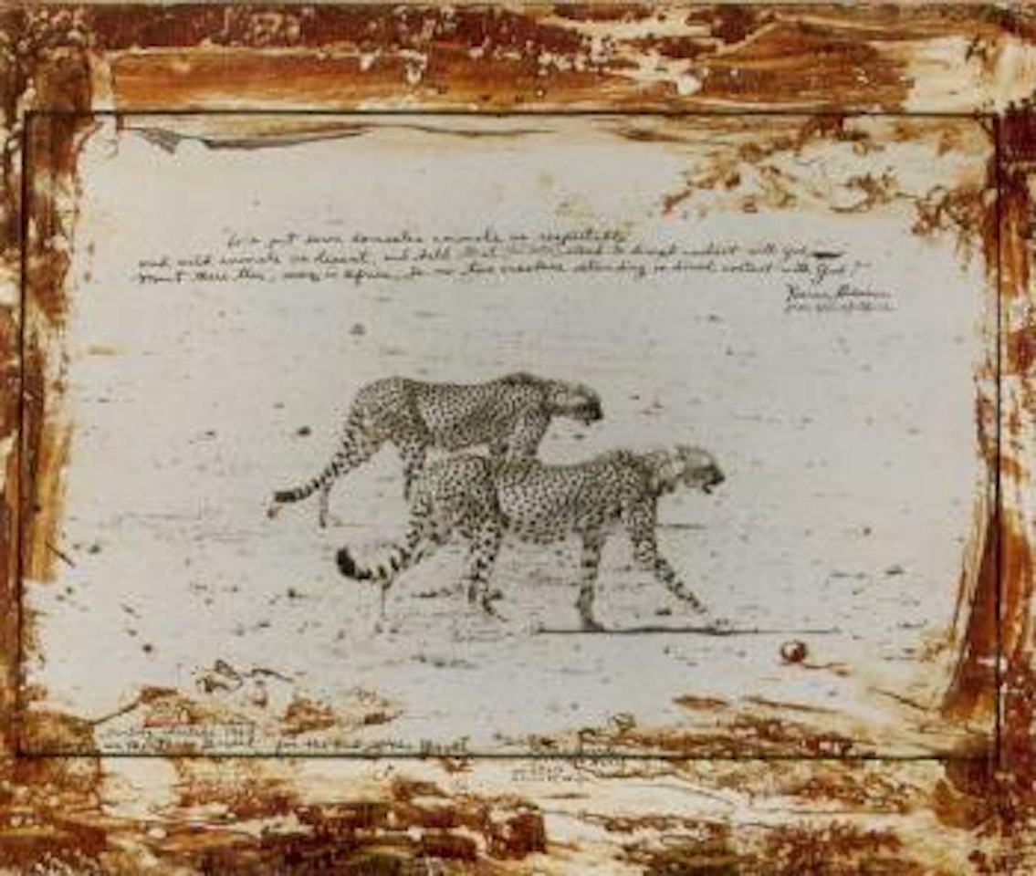 Hunting cheetahs on the Taru desert by Peter Beard