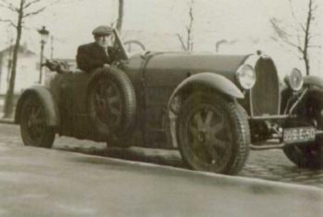 Andre Derain in his Bugatti by Man Ray